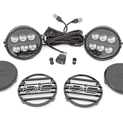 Black Series Halo LED Light Pair | White/Amber DRL | 6.5 Inch | Round