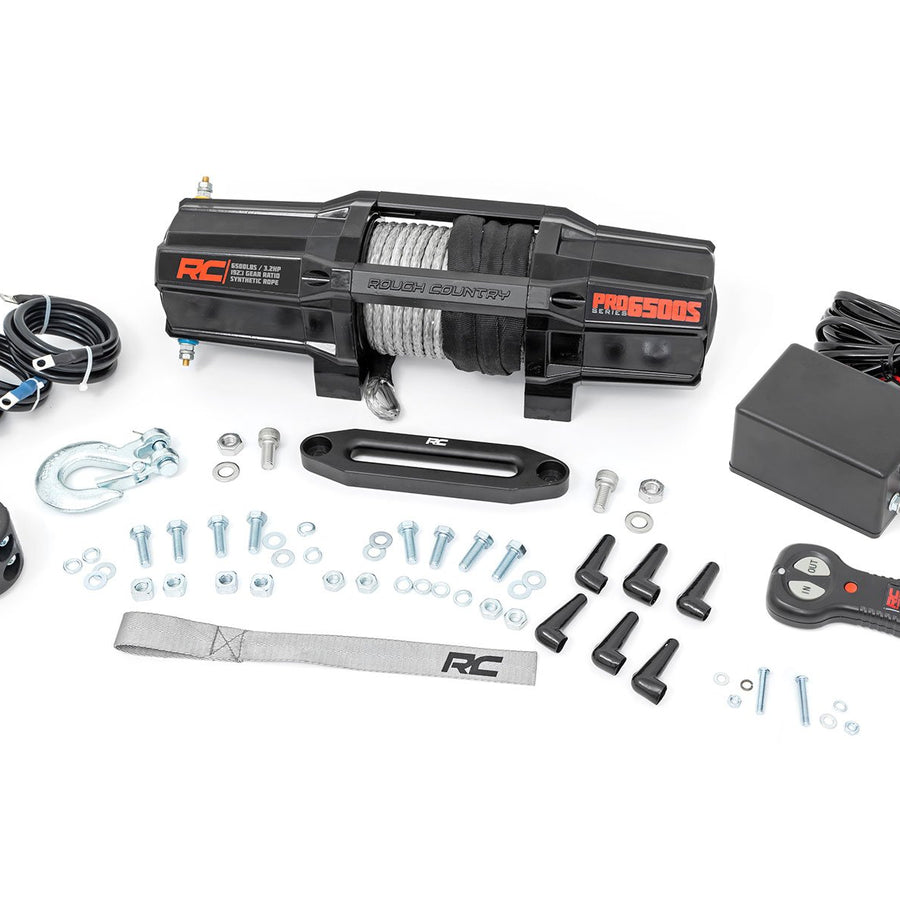 6500-LB Winch W/ Remote | UTV | Synthetic Rope