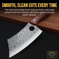 SliceElite Hand-Forged Butcher Cleaver Knife | Heavy-Duty Meat Cutting Tool with Gift Box | Professional Kitchen & BBQ Knife
