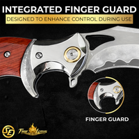SliceElite Fire Lotus Folding Knife Japanese SKD11 Sanmai Steel Blade Cocobolo Wood Handle Comfortable Finger Guard EDC Pocket Knife for Men Women Small Folding Knives Mini Camping Flipper Tool Gift