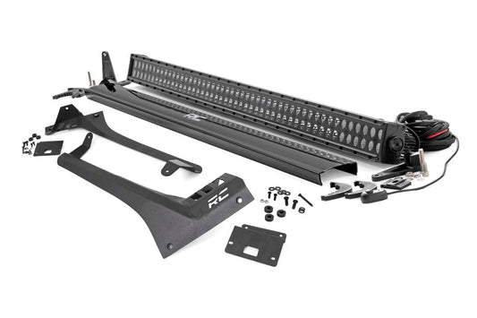 LED Light Kit | Windshield Mount | 50" BLK Dual Row | Jeep Gladiator JT/Wrangler JL (18-24)