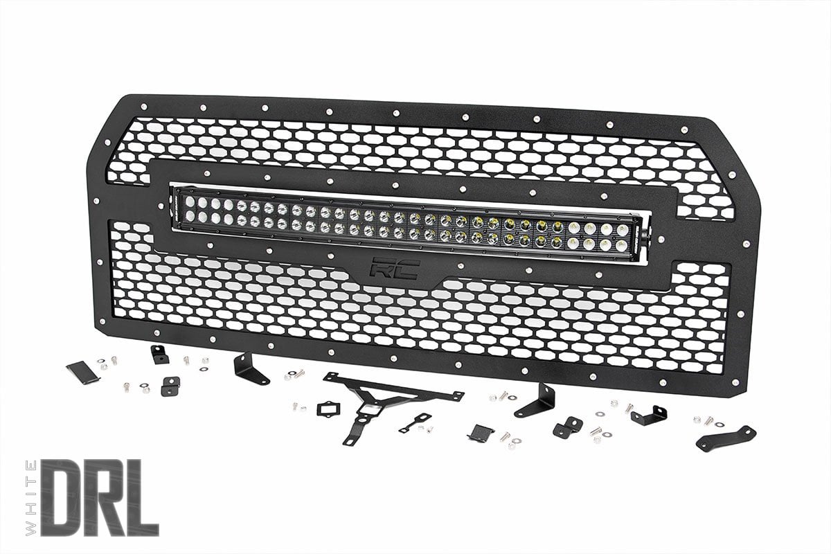 Mesh Grille | 30" Dual Row LED | Black Ser | Ford F-150 2WD/4WD (2015-2017)