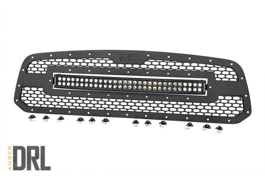 Mesh Grille | 30" Dual Row LED | Black | Amber DRL | Ram 1500 (13-18 & Classic)