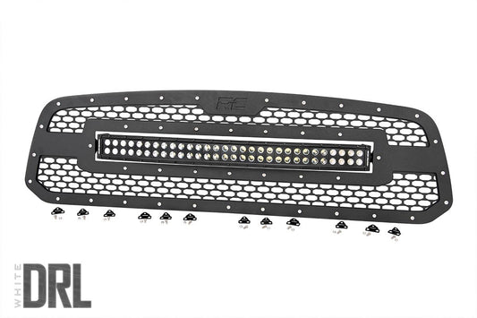 Mesh Grille | 30" Dual Row LED | Black | White DRL | Ram 1500 (13-18 & Classic)