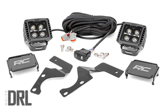 LED Light Kit | Ditch Mount | 2" Black Pair | White DRL | Toyota 4Runner (10-24)