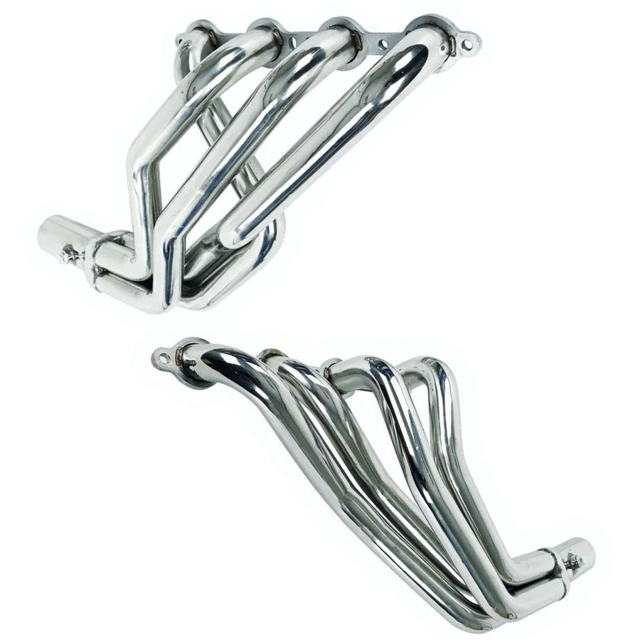 Fox Header Polished Long Tube Headers – Fox Body LS Swap – Certified Automotive ...
