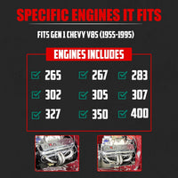 Stainless Steel Block Hugger Headers For Small Block Chevy SBC 305 327 350 400