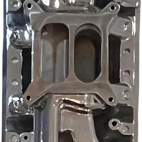Polished Aluminum Intake Manifold Fits Small Block Ford 302 Dual Plane, Air Gap