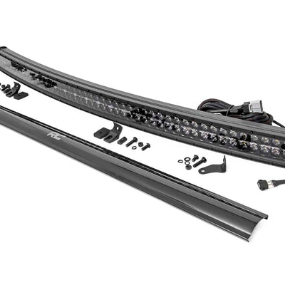 50 Inch Black Series LED Light Bar | Curved | Dual Row | Cool White DRL