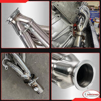 V-Band Style LS Swap Shorty Headers Stainless Steel Exhaust Headers with Upgraded Factory Style MLS Gaskets and Header Bolts Fits 4.8L 5.3L 5.7L LS1 6.0L 6.2L Gen 3 and Gen 4 Engines For LS Swaps Only