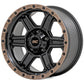 Rough Country 79 Series Wheel | One-Piece | Semi Gloss Black w/Bronze Ring | 17x8.5 | 5x4.5 | 0mm