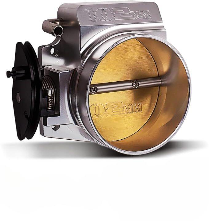 CAE - Silver 102mm Throttle Body Assembly with TPS & IAC Sensor – CNC Machined T6 Aluminum – Fits LSX LS1 LS2 LS3 LS6 LS7 4-Bolt Intake Manifold