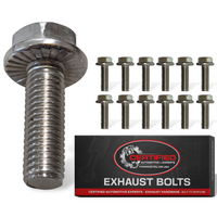 CAE LS Series Exhaust Header Manifold Bolt Kit, 12 Piece Stainless Steel for 4.8L, 5.3L, 5.7L, 6.0L, 6.2L Engines
