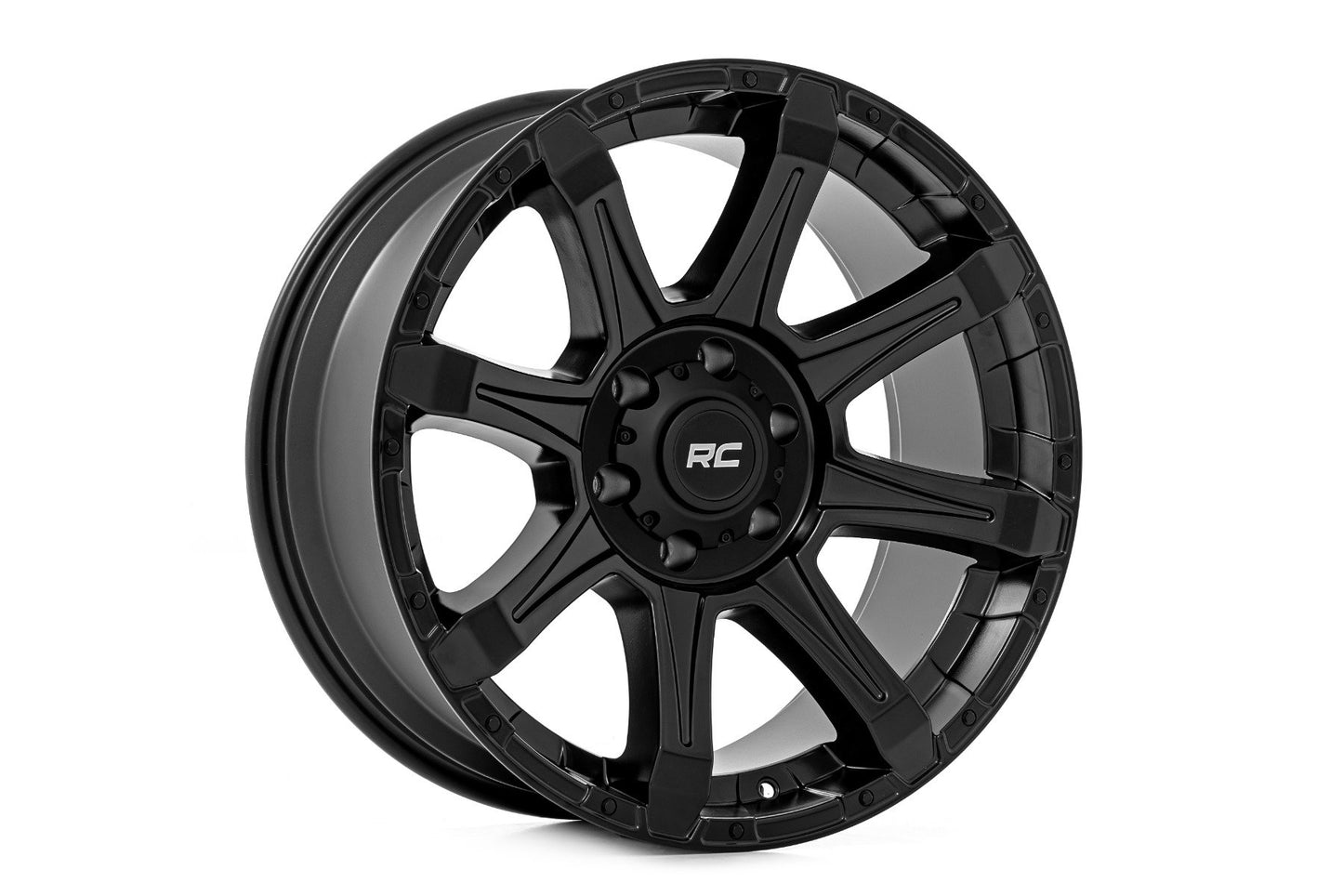 Rough Country 81 Series Wheel | One-Piece | Semi Gloss Black | 20x9 | 8x180 | 0mm