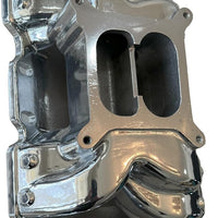 Polished Small Block Chevy Dual Plane Air Gap Aluminum Intake Manifold