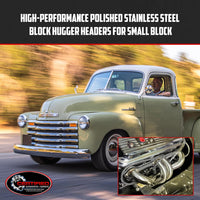 Stainless Steel Block Hugger Headers For Small Block Chevy SBC 305 327 350 400