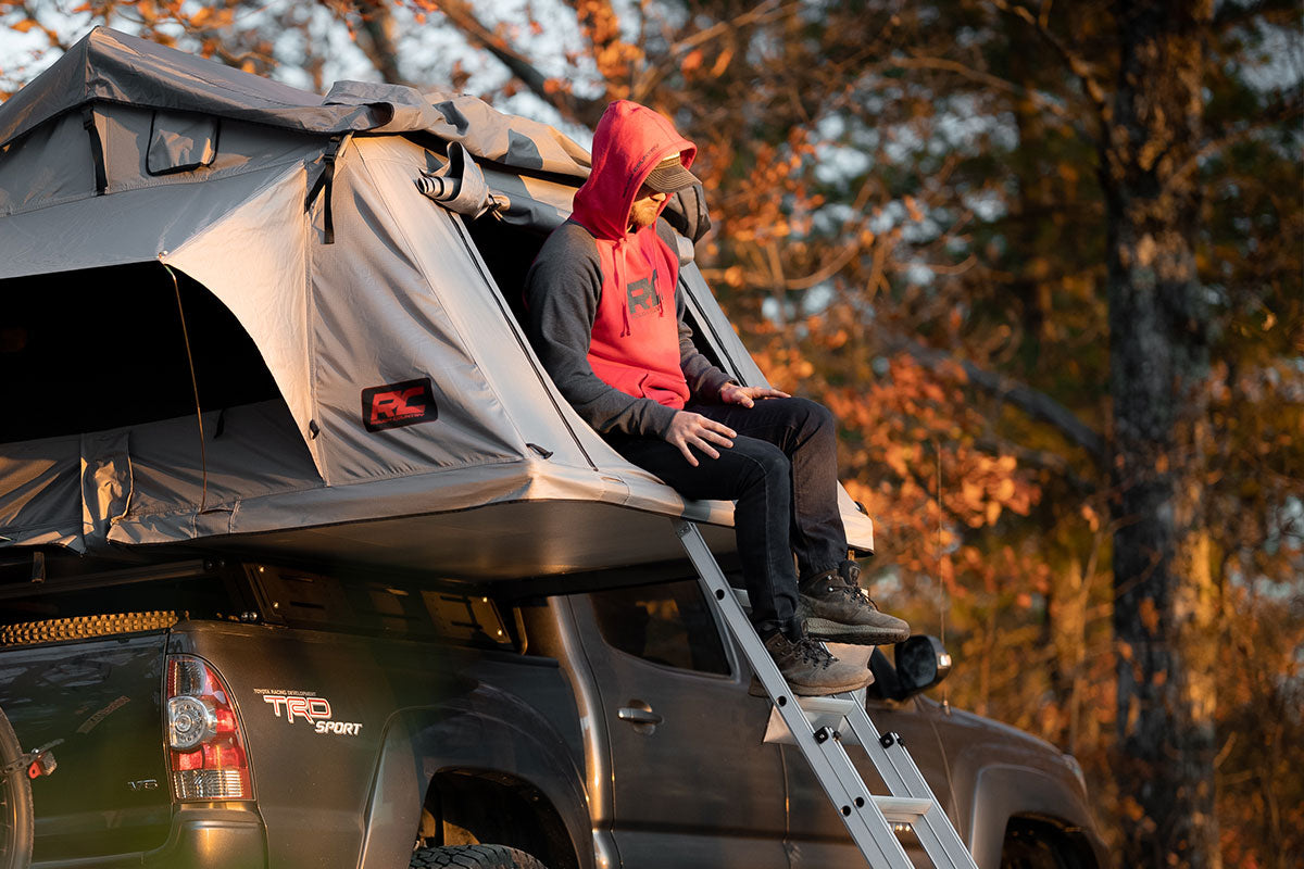 Rough Country Hoodie | Heater | Red/Gray | MD