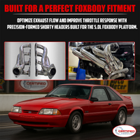 Stainless Shorty Headers – 1979–1993 Mustang 5.0L with Upgraded Copper Gaskets