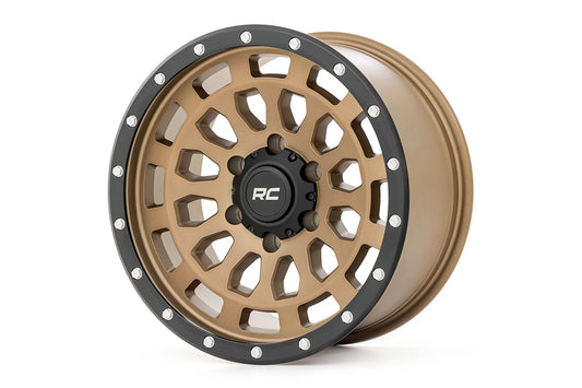 Rough Country 87 Series Wheel | Simulated Beadlock | Bronze/Black | 17x8.5 | 5x5 | +0mm