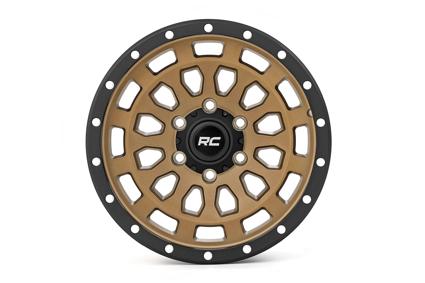 Rough Country 87 Series Wheel | Simulated Beadlock | Bronze/Black | 17x8.5 | 6x135 | +0mm