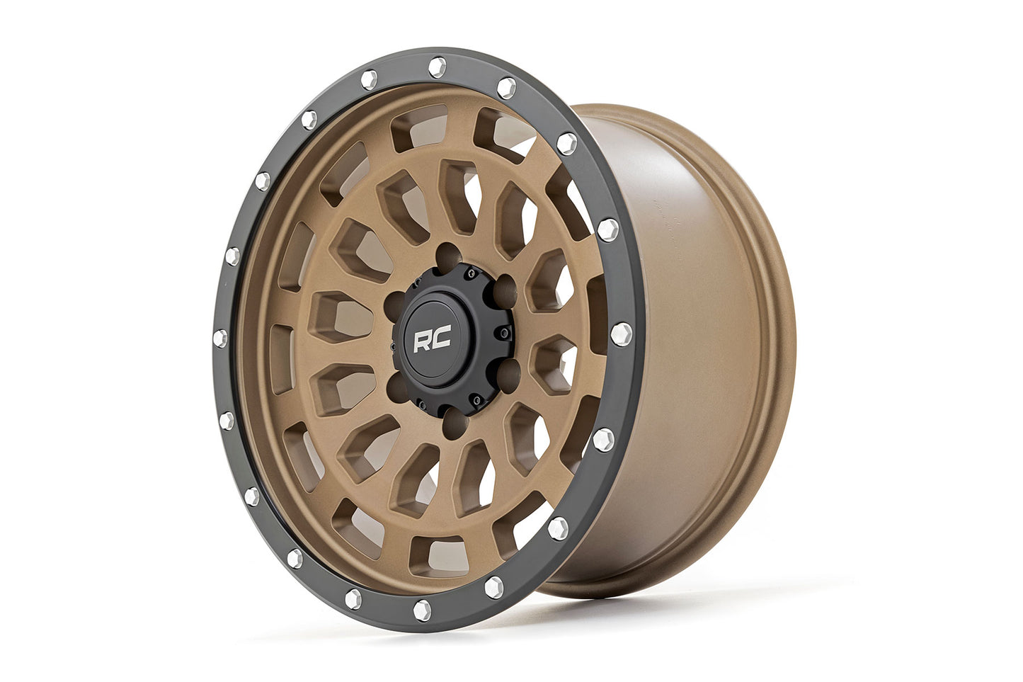 Rough Country 87 Series Wheel | Simulated Beadlock | Bronze/Black | 17x8.5 | 5x5 | +0mm