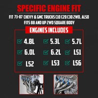 Long Tube LS Swap Headers for 60-91 Chevy & GMC  Trucks C10 C20 C30 2wd and More