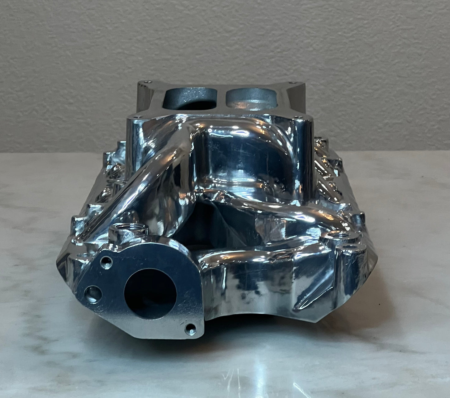 Polished Aluminum Intake Manifold Fits Small Block Ford 302 Dual Plane, Air Gap