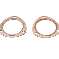 Certified Automotive Experts – 3 Inch Copper Exhaust Header Collector Gasket Set – Heavy Duty Reusable Exhaust Flange Seal for SBC BBC 302 350 383 454 – 3 Bolt Design – Leakproof O-Ring Seal