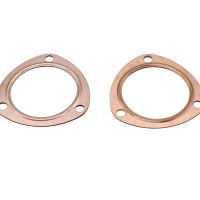 Certified Automotive Experts – 3 Inch Copper Exhaust Header Collector Gasket Set – Heavy Duty Reusable Exhaust Flange Seal for SBC BBC 302 350 383 454 – 3 Bolt Design – Leakproof O-Ring Seal