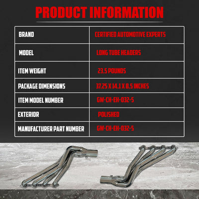 Long Tube LS Swap Headers for 60-91 Chevy & GMC  Trucks C10 C20 C30 2wd and More