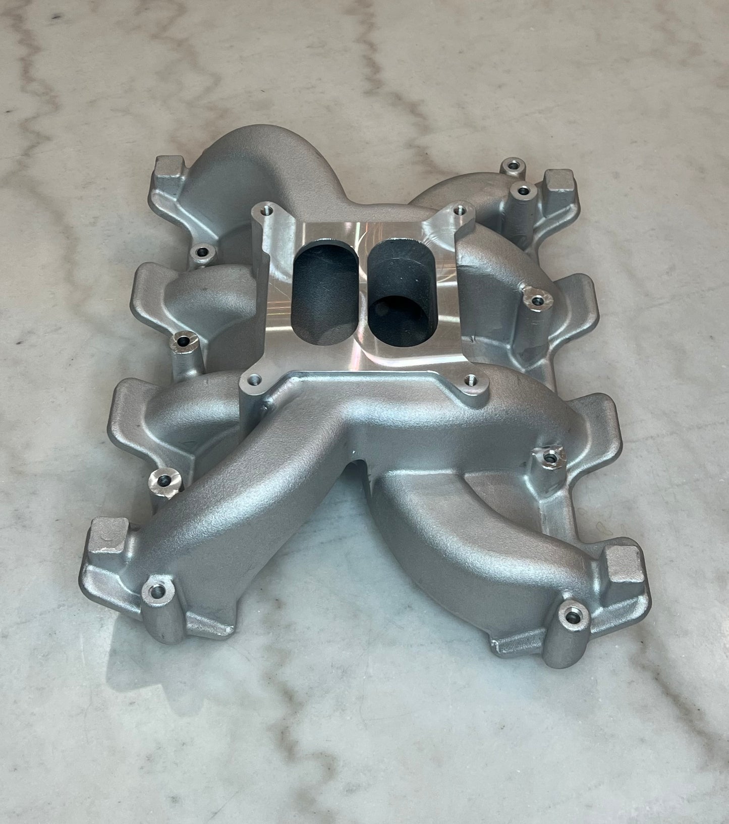 Dual Plane Carburetor Intake Manifold For Cathedral Port LS Engines