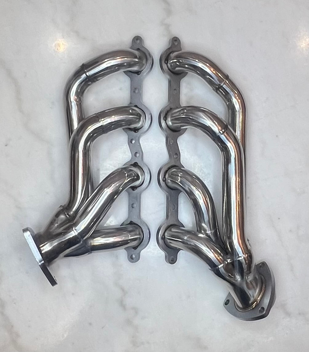 Exhaust Headers Polished 304 Stainless Steel for 2002-2013 Chevy GMC Silverado Sierra Tahoe Yukon Escalade  4.8L 5.3L 6.0L 6.2L V8 1 5/8 in. tube size