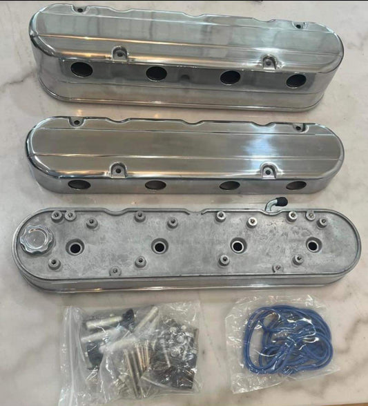 Polished Aluminum Valve Covers With Coil Covers for GM Gen III/IV LS Engines