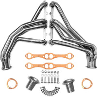 Polished Long Tube Headers – SBC Square Body with Upgraded Copper Gaskets