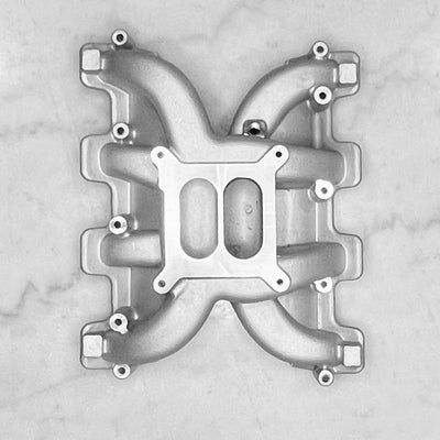 Dual Plane Carburetor Intake Manifold For Cathedral Port LS Engines