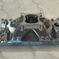 Polished Aluminum Intake Manifold, SBC, Single Plane High Rise for Vortec Heads