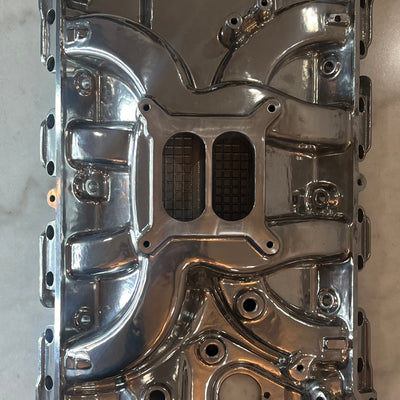 Polished Aluminum Intake Manifold For Ford FE Series  Dual Plane 1500-6500 RPM