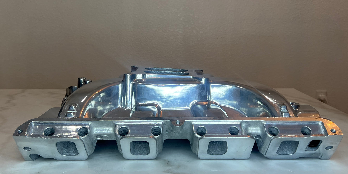 Polished Aluminum Intake Manifold For Ford FE Series  Dual Plane 1500-6500 RPM