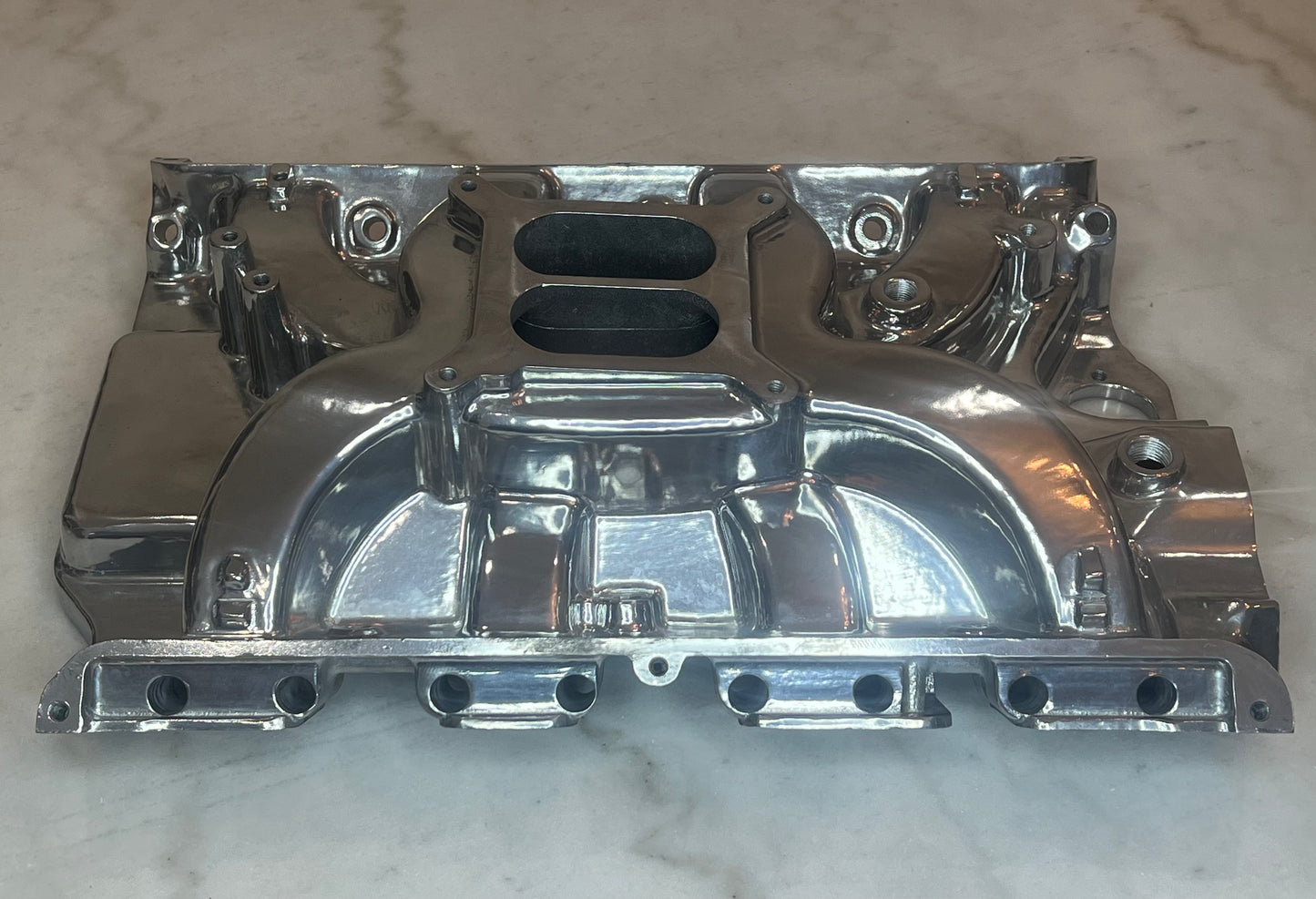 Polished Aluminum Intake Manifold For Ford FE Series  Dual Plane 1500-6500 RPM