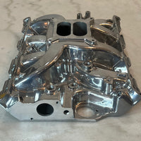Polished Aluminum Intake Manifold For Ford FE Series  Dual Plane 1500-6500 RPM
