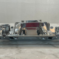 Polished Aluminum Dual Plane Air Gap Intake Manifold Dual Fits 1996-up SBC Chevy 350 (5.7L) Vortec engines.