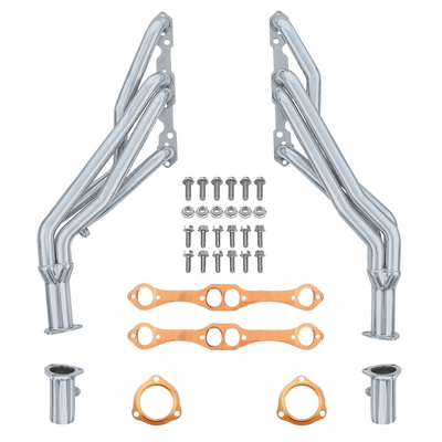 Ceramic Coated Long Tube Exhaust Headers for 1988-1998 Chevy GMC K1500 K2500 Tahoe Yukon Suburban Blazer 5.0 5.7 305 350 4WD 4X4 1-5/8 Inch Primaries 2-1/2 Inch Collectors 88-98