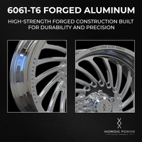 Nordic Forge Drakkar Forged Wheel 22x10 / 22x12 – 6061-T6 Polished Aluminum
