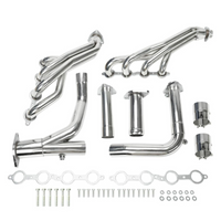 2007-2013 Chevy Silverado Sierra 1500 Long Tube Exhaust Headers 4.8 5.3 6.0 6.2 Vortec GMT900 with Off Road Y Pipe Stainless Steel
