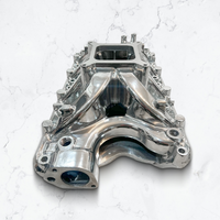Polished Aluminum Intake Manifold for Ford 351W, Single Plane Air Gap