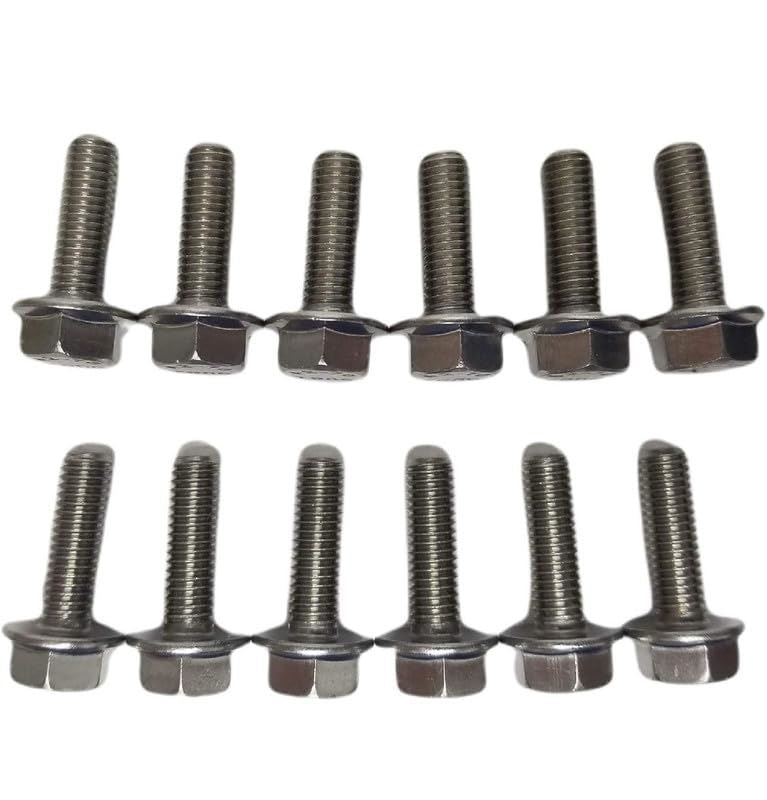 CAE LS Series Exhaust Header Manifold Bolt Kit, 12 Piece Stainless Steel for 4.8L, 5.3L, 5.7L, 6.0L, 6.2L Engines