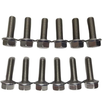 CAE LS Series Exhaust Header Manifold Bolt Kit, 12 Piece Stainless Steel for 4.8L, 5.3L, 5.7L, 6.0L, 6.2L Engines