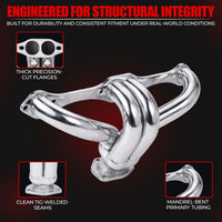 Ceramic Coated Block Hugger Headers for Small Block Chevy SBC 265–400 Gen 1 V8