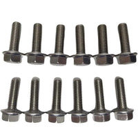CAE LS Series Exhaust Header Manifold Bolt Kit, 12 Piece Stainless Steel for 4.8L, 5.3L, 5.7L, 6.0L, 6.2L Engines