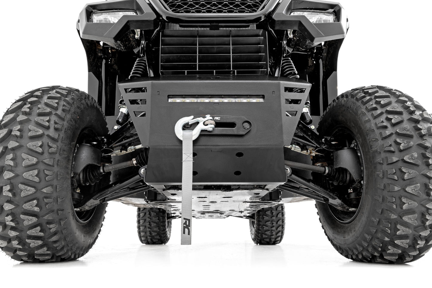 Winch Plate | 10" Black Slimline | Honda Pioneer 520